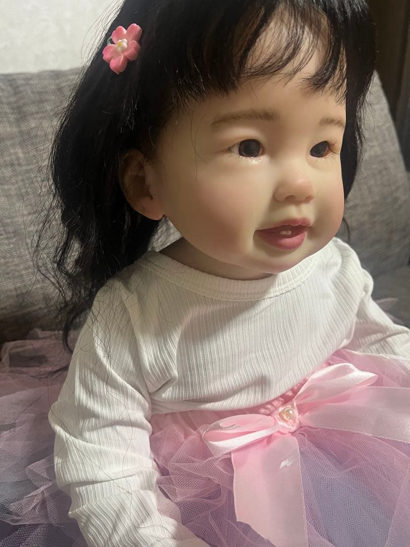 タイムセール❗️刻印あり☆リボーンドール巻毛の小さい女の子☆