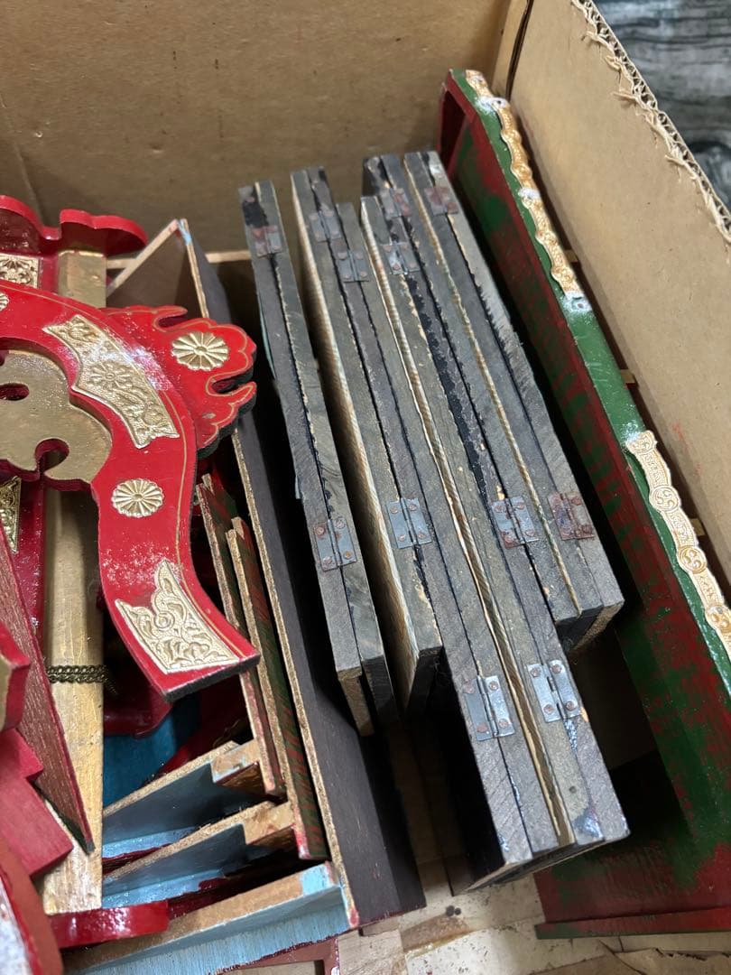 【ジャンク】平和殿　お雛様　置き方作り方不明　傷み大　アレンジ用　時代物　レトロ