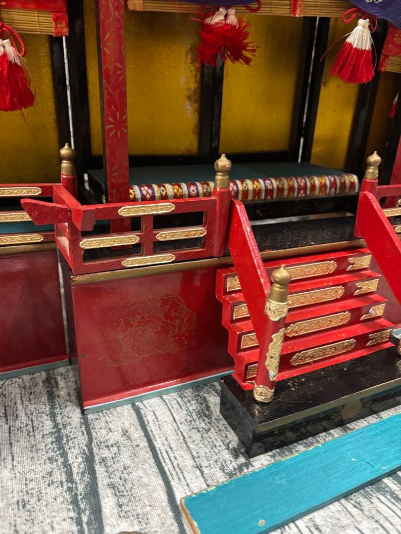 【ジャンク】平和殿　お雛様　置き方作り方不明　傷み大　アレンジ用　時代物　レトロ