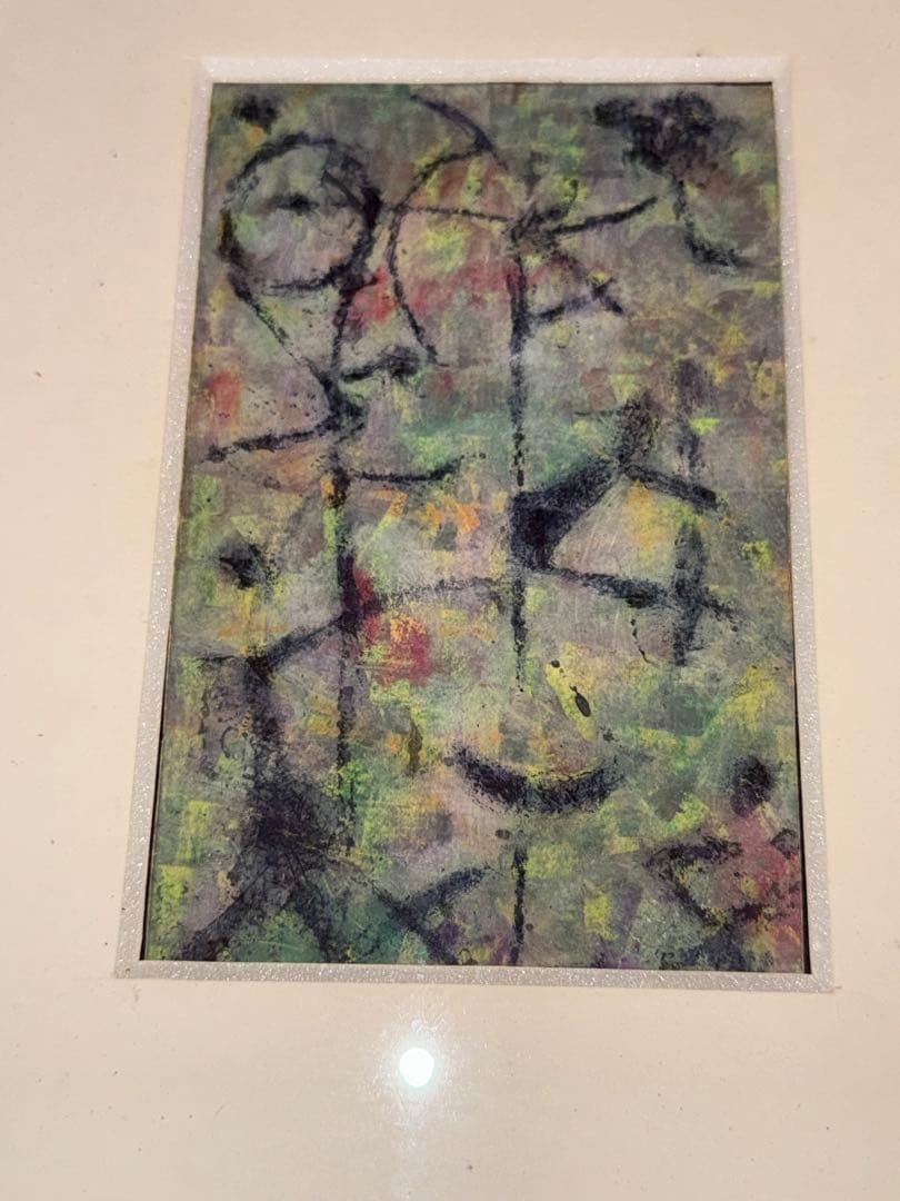 抽象画(画材クレヨン)