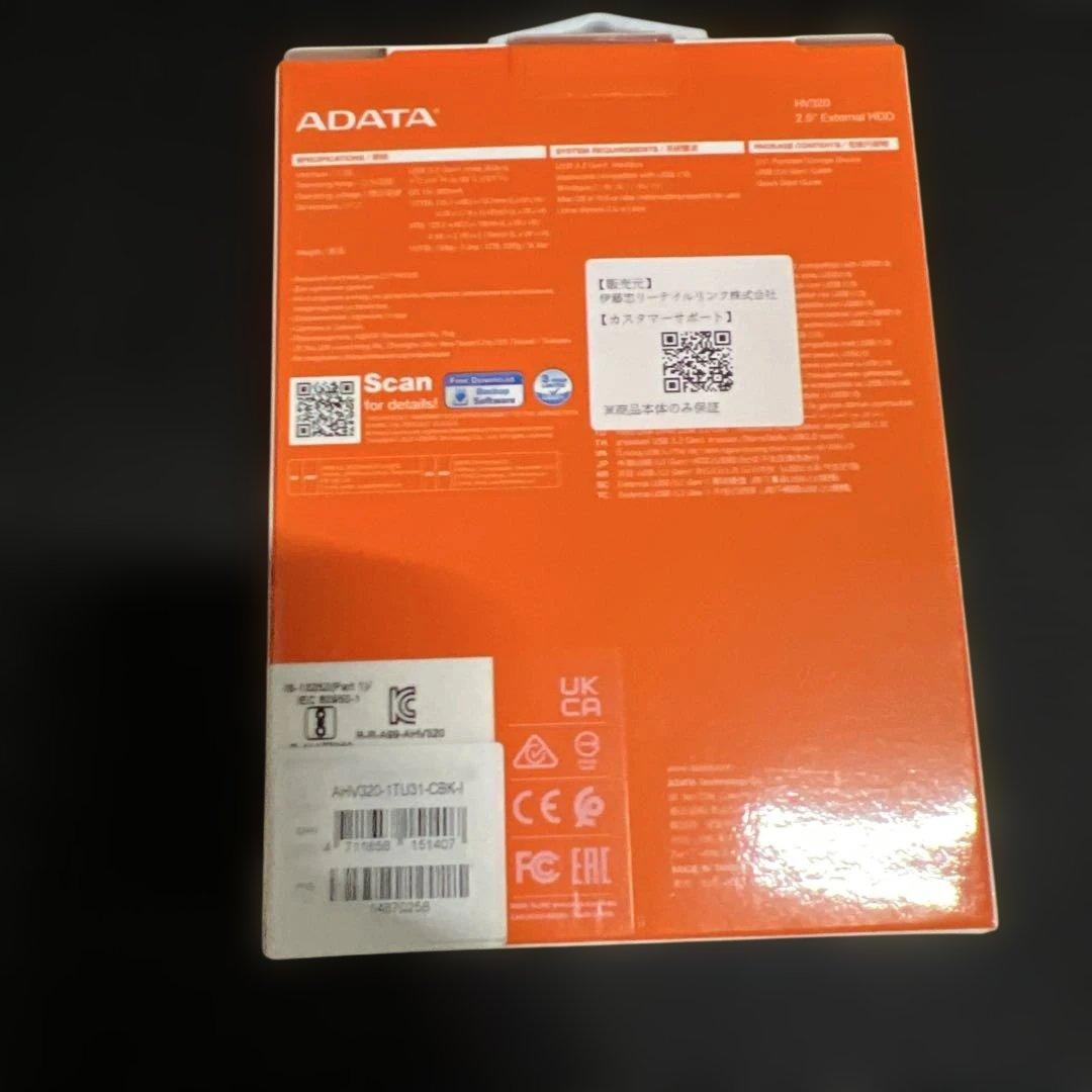 外付けハードドライブ 1TB HV320S ホワイト USB 3.2 Gen1