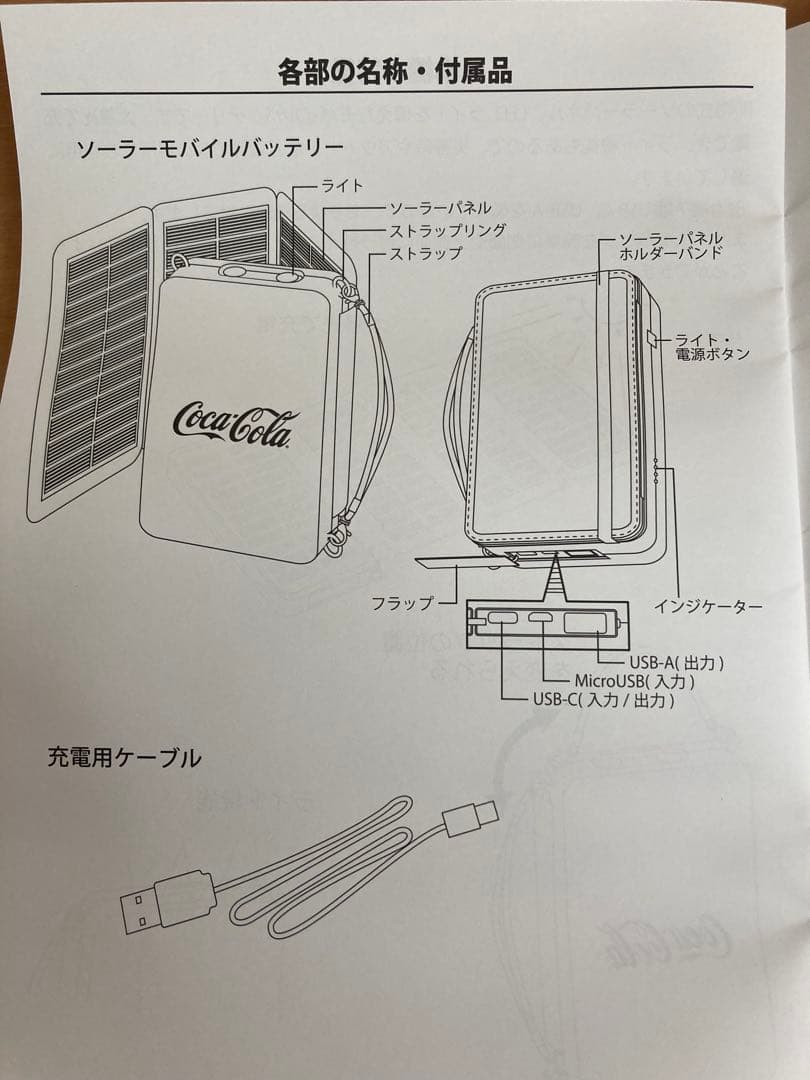【新品未使用】コカコーラ非売品ソーラーモバイルバッテリー &サコッシュ2点セット