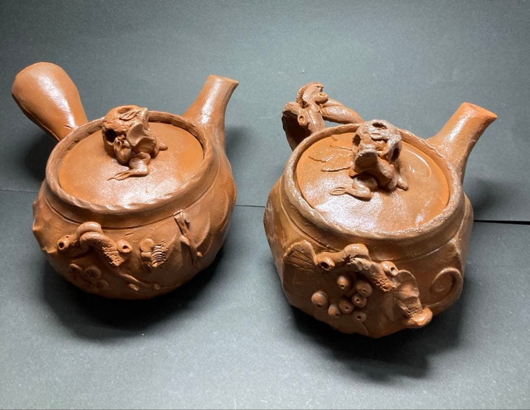 田島万古焼勝三窯葡萄梅急須セット