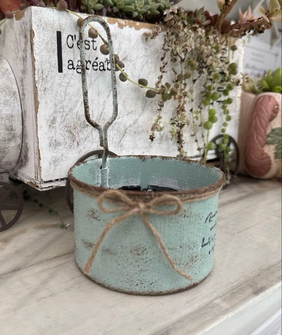 リメイク缶416☆多肉植物☆寄せ植え☆インテリア