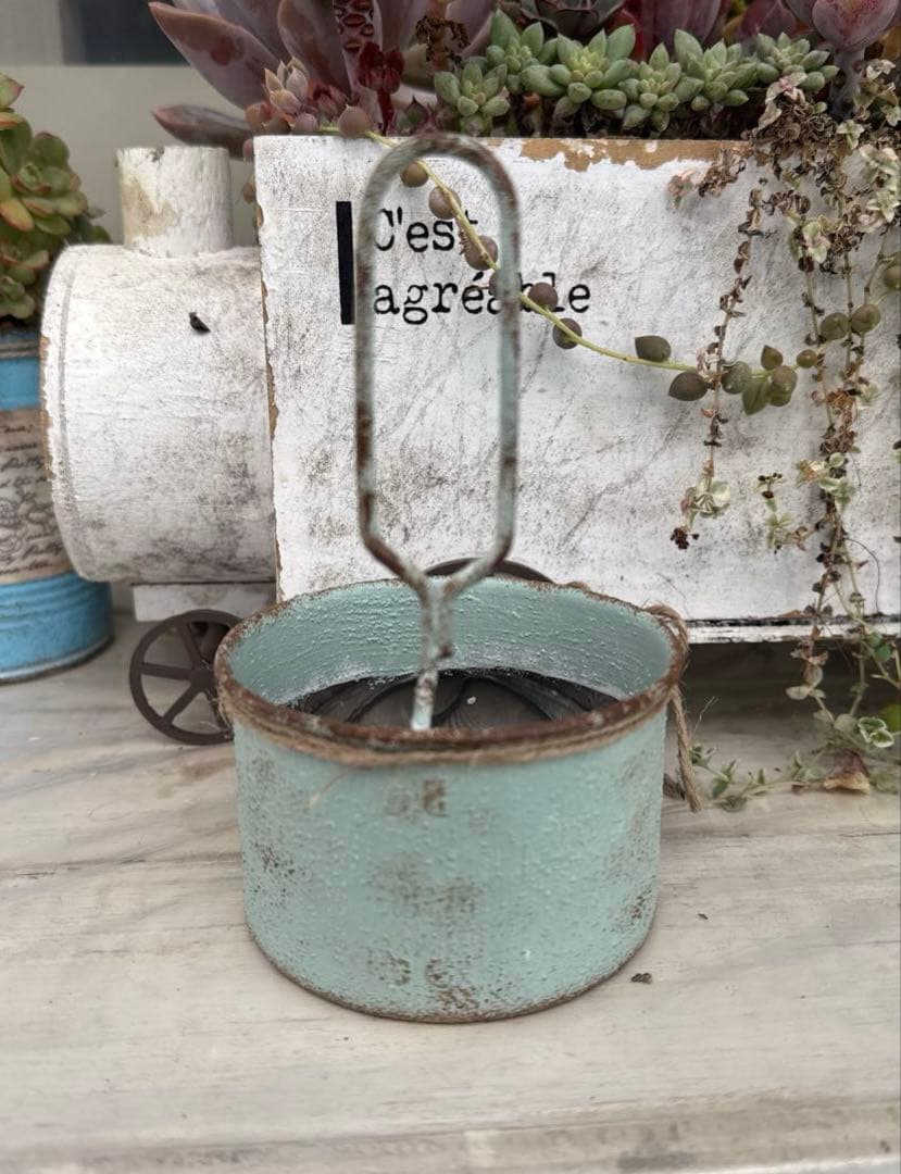 リメイク缶416☆多肉植物☆寄せ植え☆インテリア