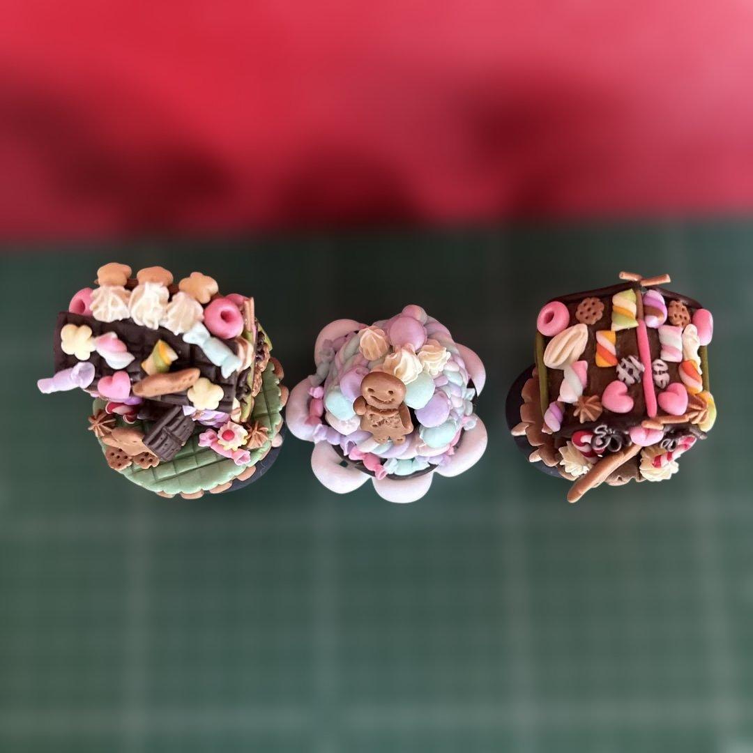 ミニチュアハンドメイド☆お菓子の家オブジェセット☆