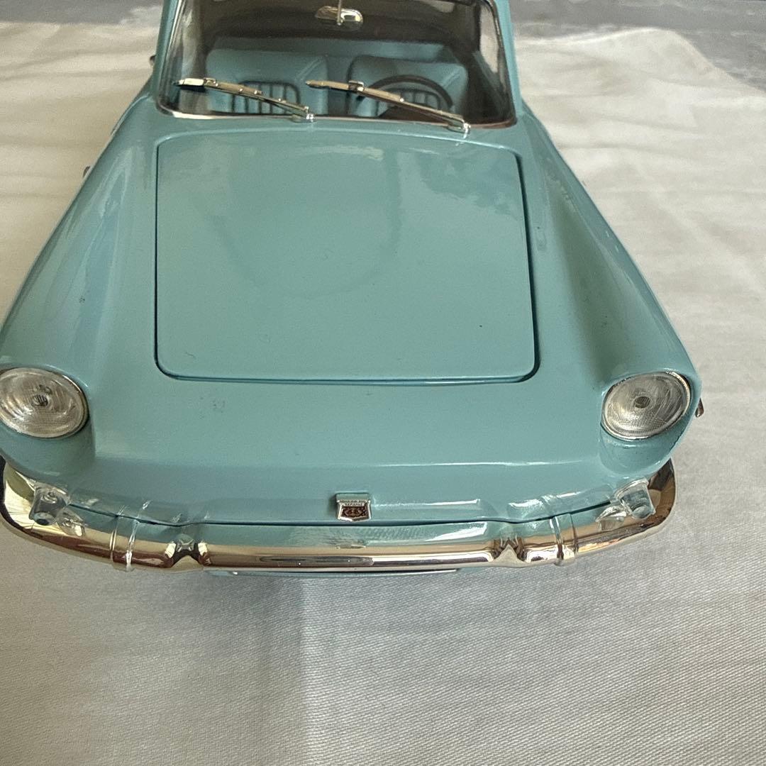 水色クラシックカー風ミニカー