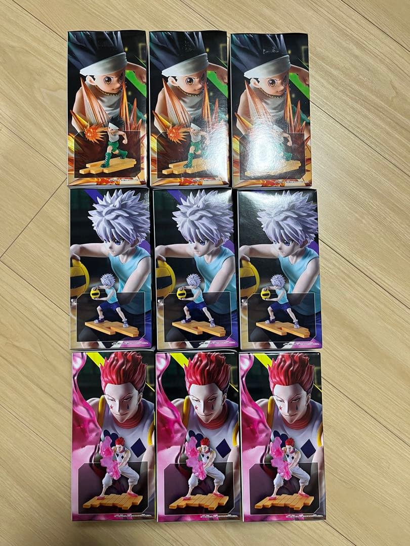 ハンターハンター　GI編フィギュア　ゴン、キルア、ヒソカ　各3個　計9個セット