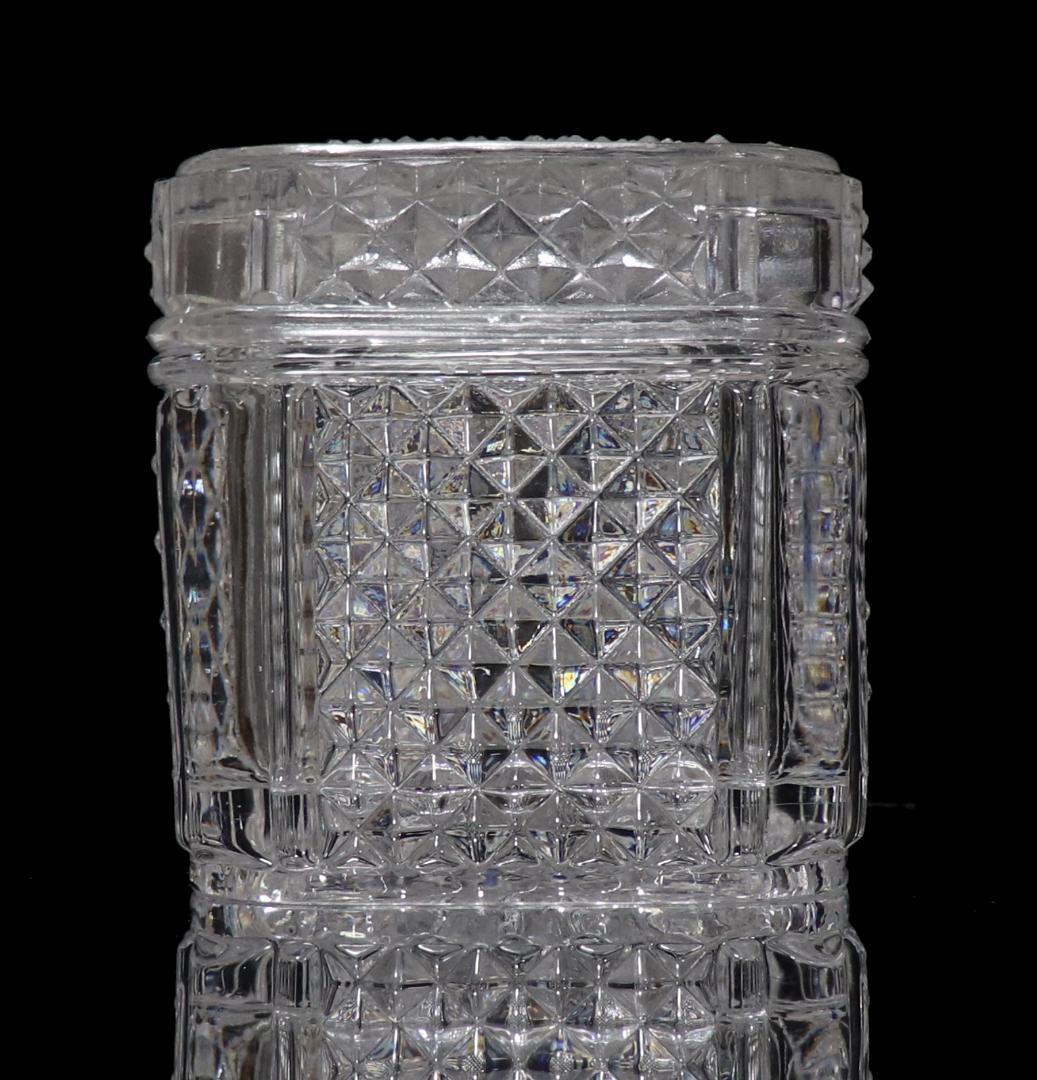 オールド・バカラ 稀少型 ディアマン・ビゾー スクエア型 蓋物 小物入れ