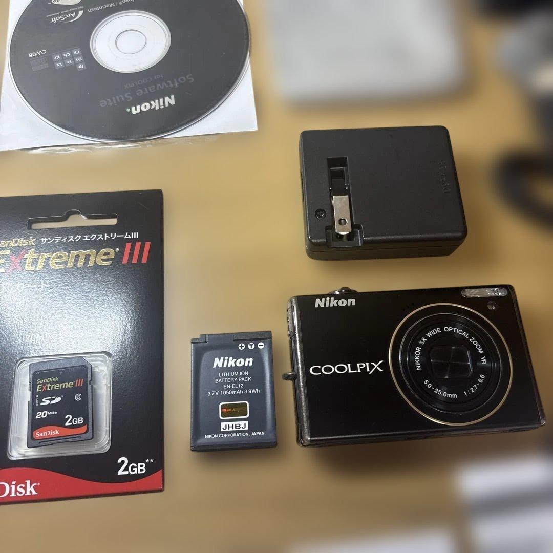 COOLPIX S640 Nikon 美品 完動品 SDカード2GB付き　ニコン