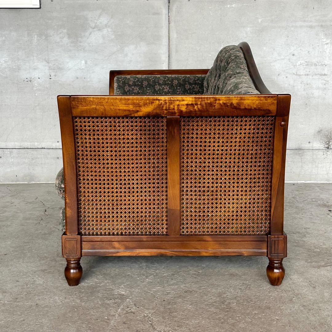 ★昭和レトロ★オールドカリモク　コロニアル✿輝く存在感☆2人掛けソファ✿