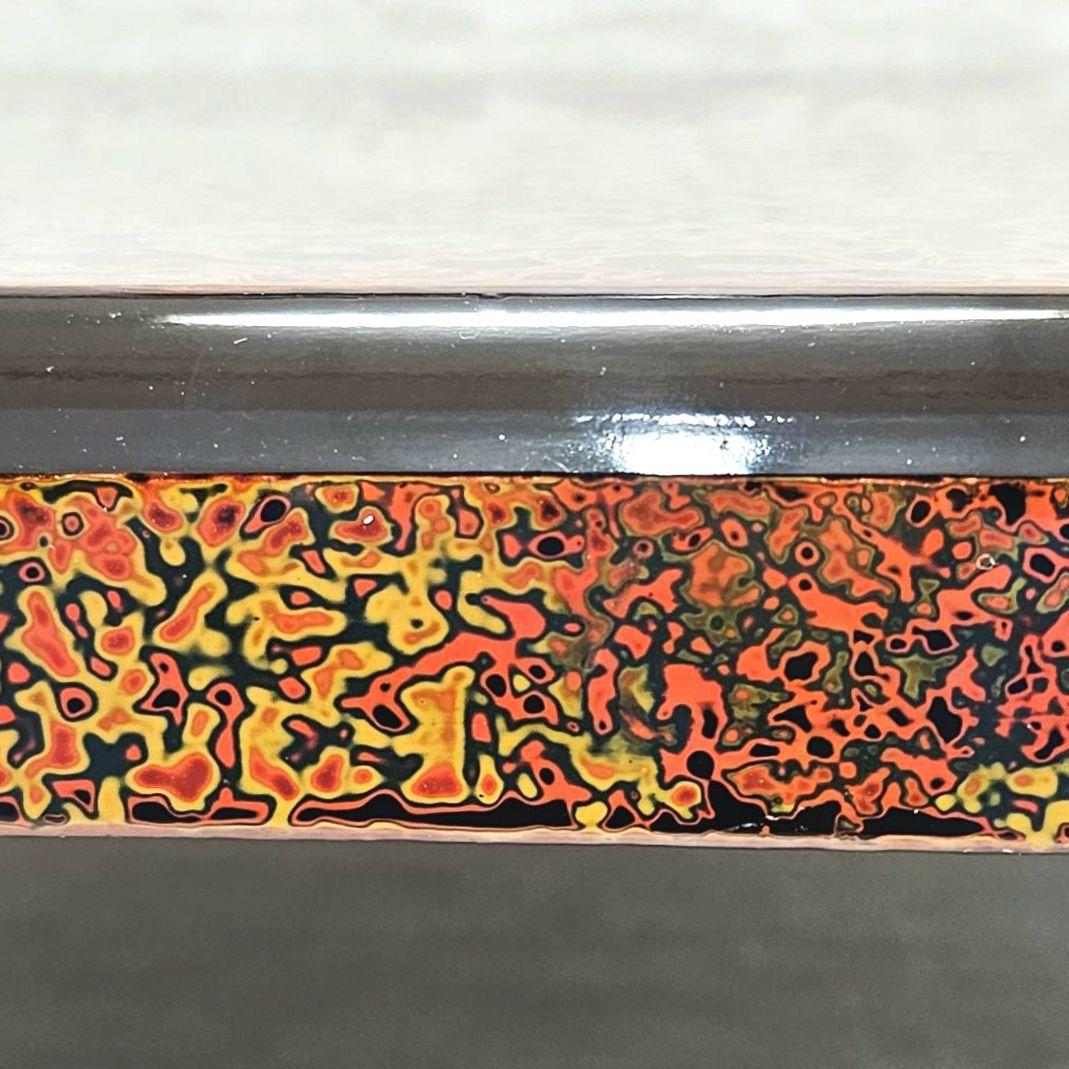 美品‼️ヴィンテージ「津軽塗 唐塗 巻足花台 天板 35×30cm」