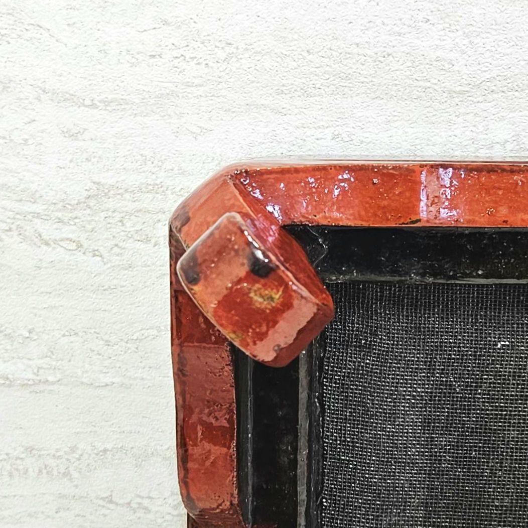 美品‼️ヴィンテージ「津軽塗 唐塗 巻足花台 天板 35×30cm」