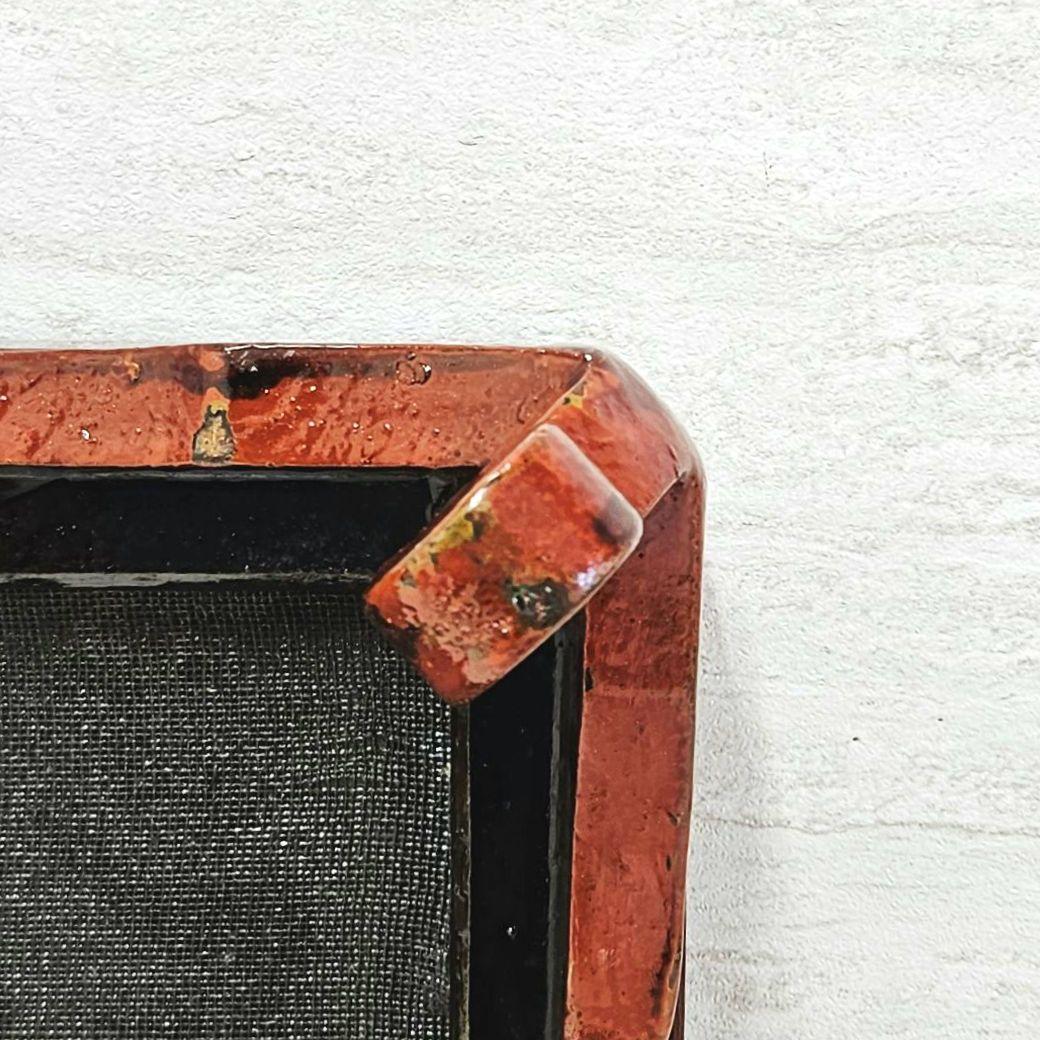 美品‼️ヴィンテージ「津軽塗 唐塗 巻足花台 天板 35×30cm」