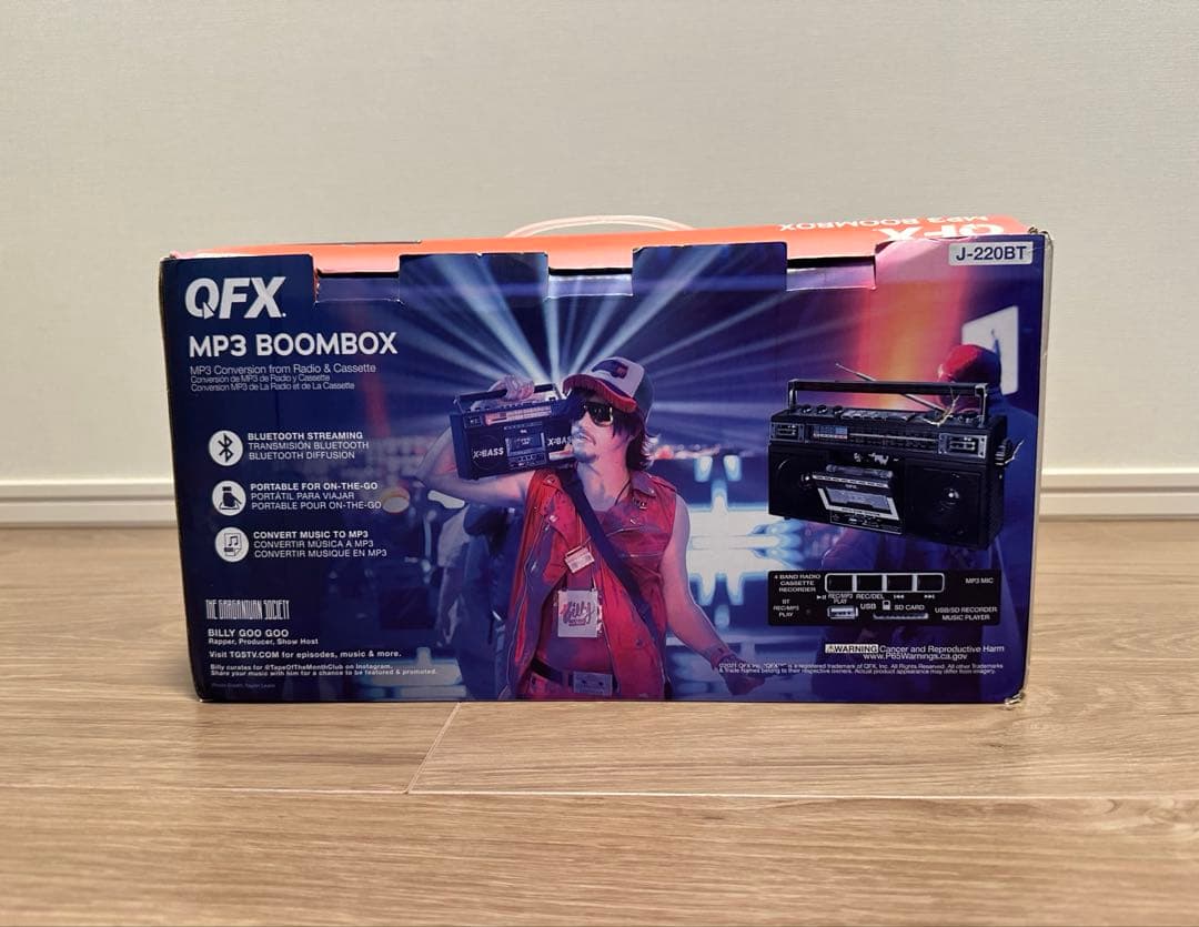 QFX J-220BT レトロカセットレコーダープレーヤー ラジカセ 90年代