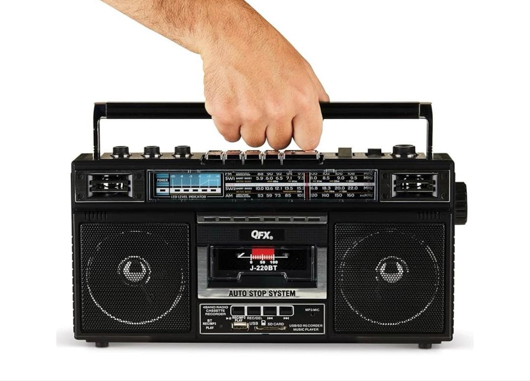 QFX J-220BT レトロカセットレコーダープレーヤー ラジカセ 90年代