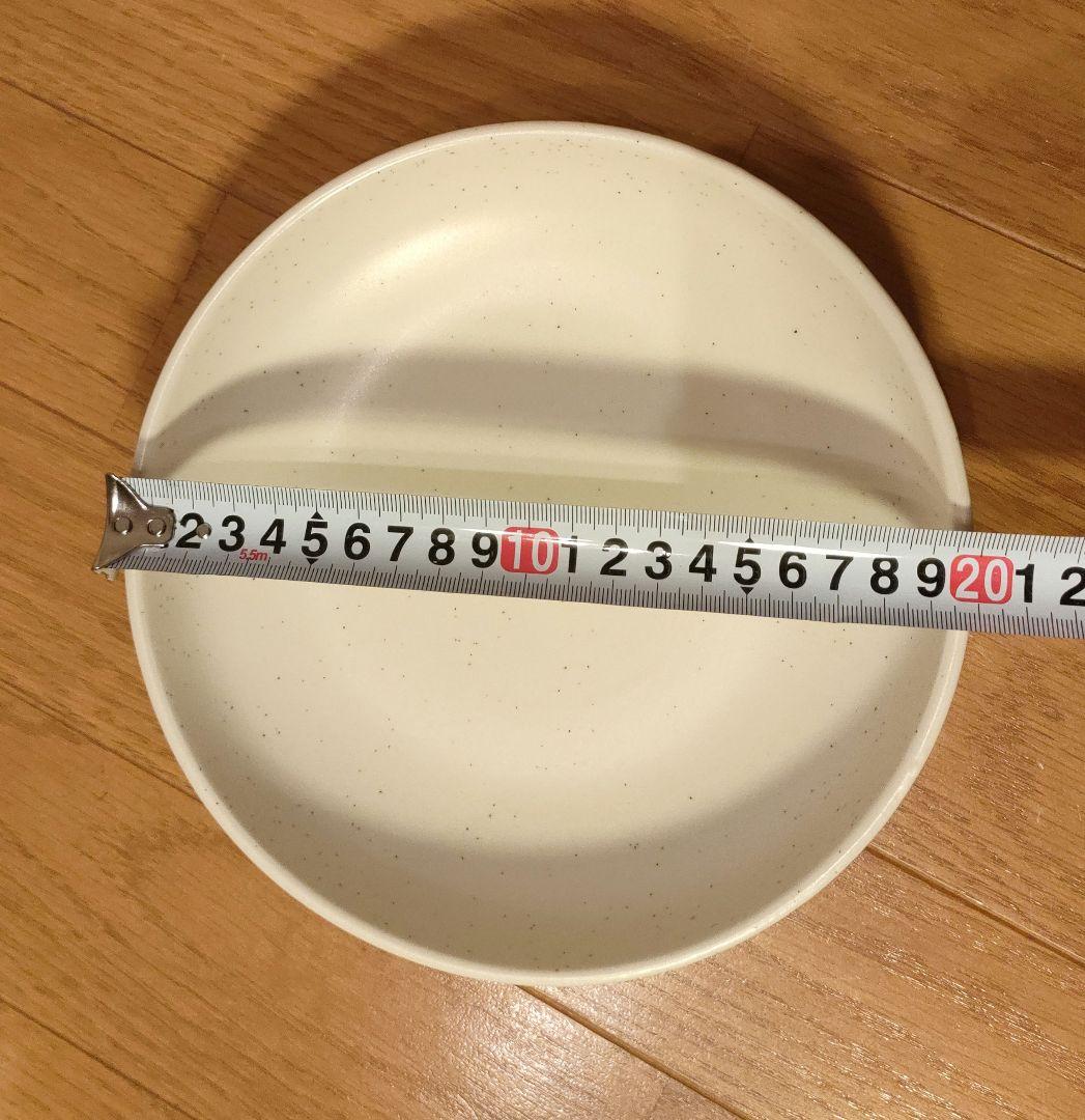 陶器 深皿 4枚セット 約20cm 白粉引（黒い斑点） ④