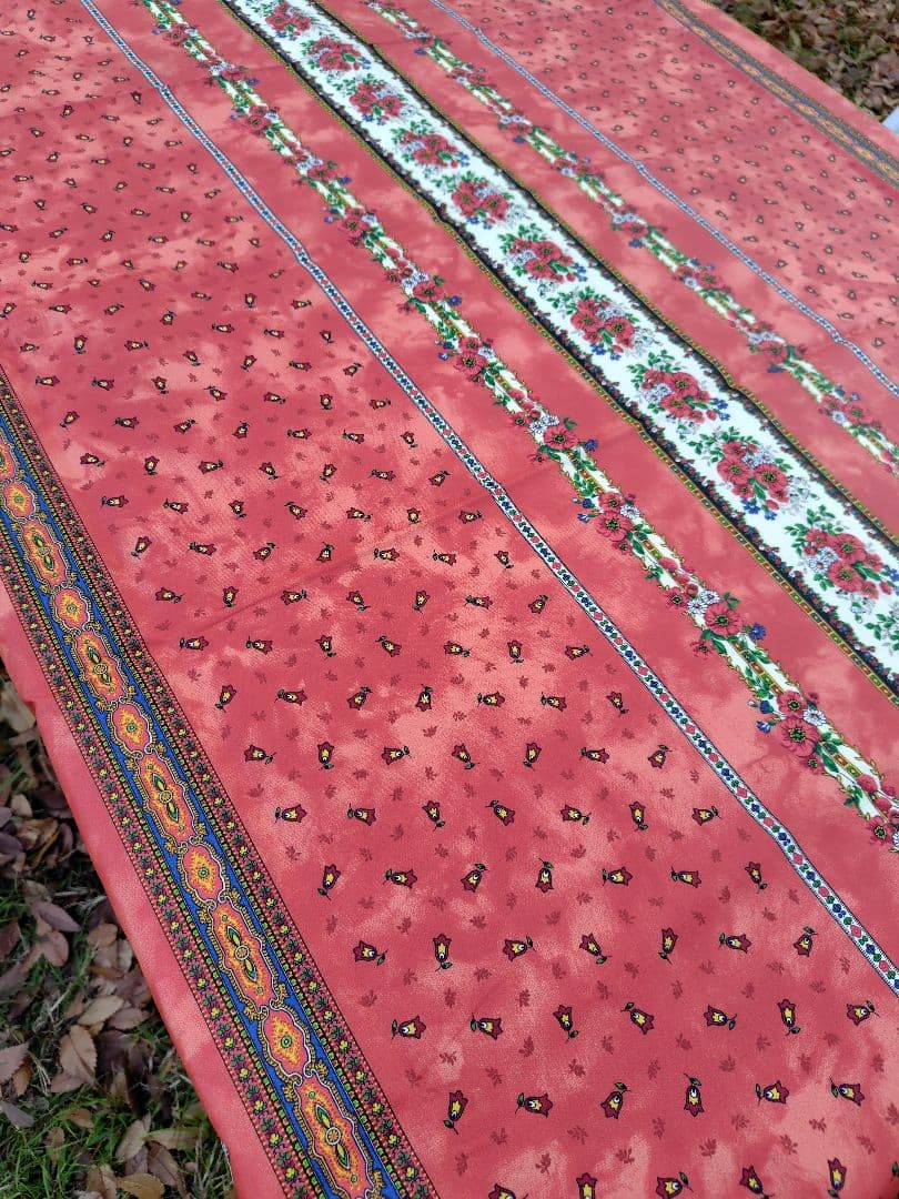 S90 南仏プロバンスプリントテーブル トラディションオレンジ200 ✕150