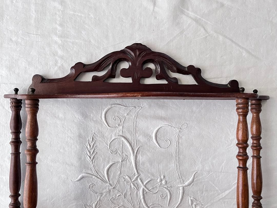 【美品】フランスアンティーク 1900年代 木製3段装飾エタジュール[3738]