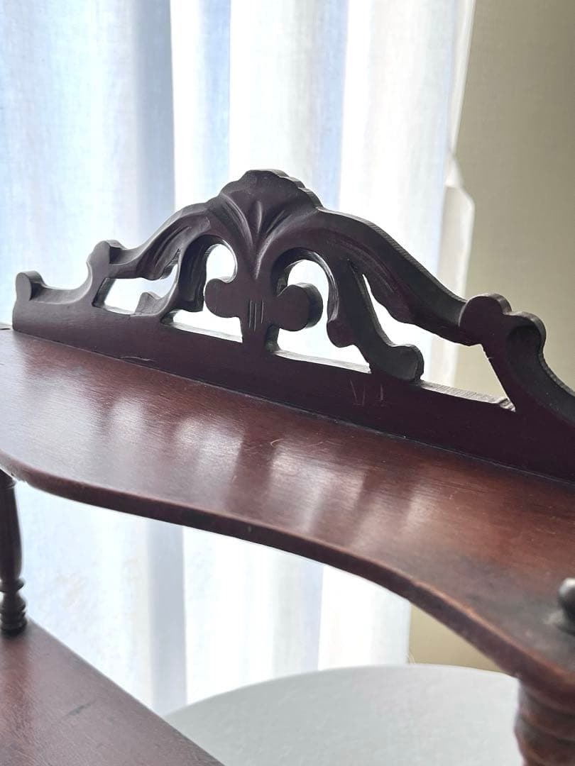 【美品】フランスアンティーク 1900年代 木製3段装飾エタジュール[3738]