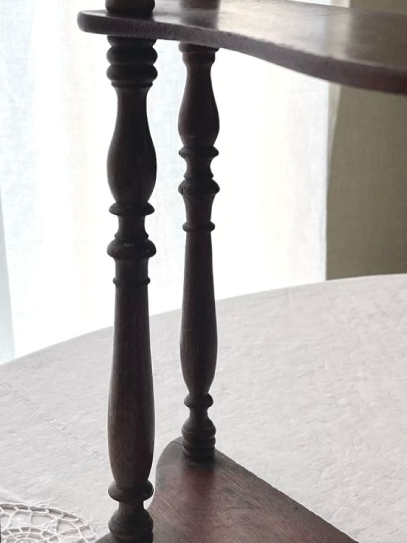 【美品】フランスアンティーク 1900年代 木製3段装飾エタジュール[3738]