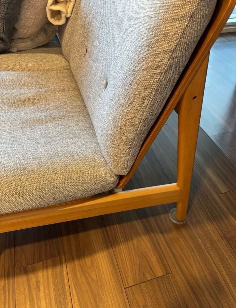 ケユカ　KEYUCA メイ　ソファ　北欧　ナチュラル　ベージュ1脚のみ肘掛けなし