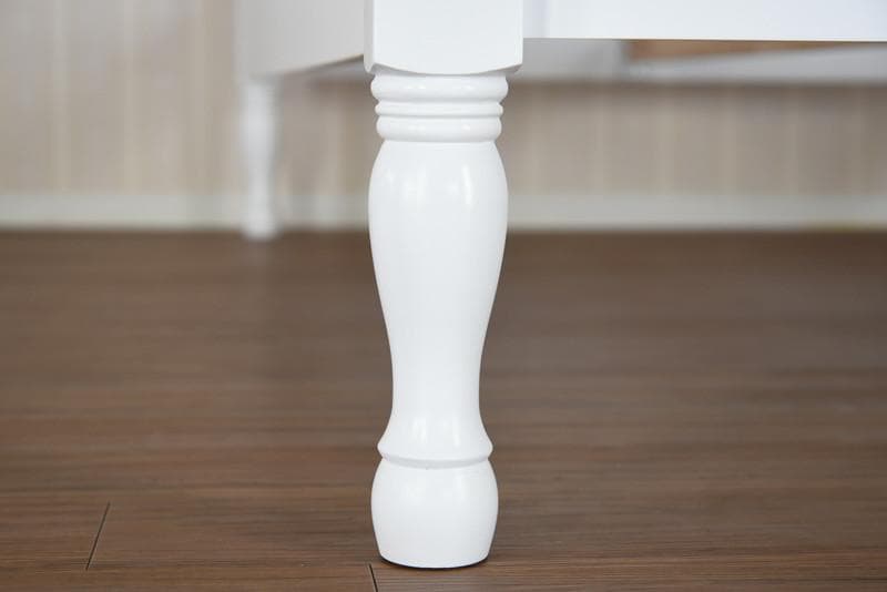 クリームホワイト セミダブルベッド エレガント　W128.5×D212×H110