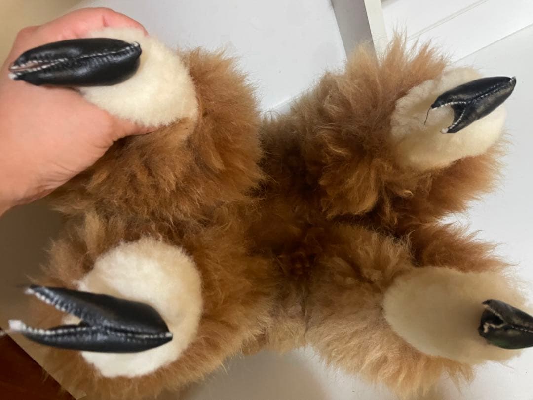 アルパカのぬいぐるみ 2体セット。 アルパカ立ち手作りペルーアルパカ。白・茶色