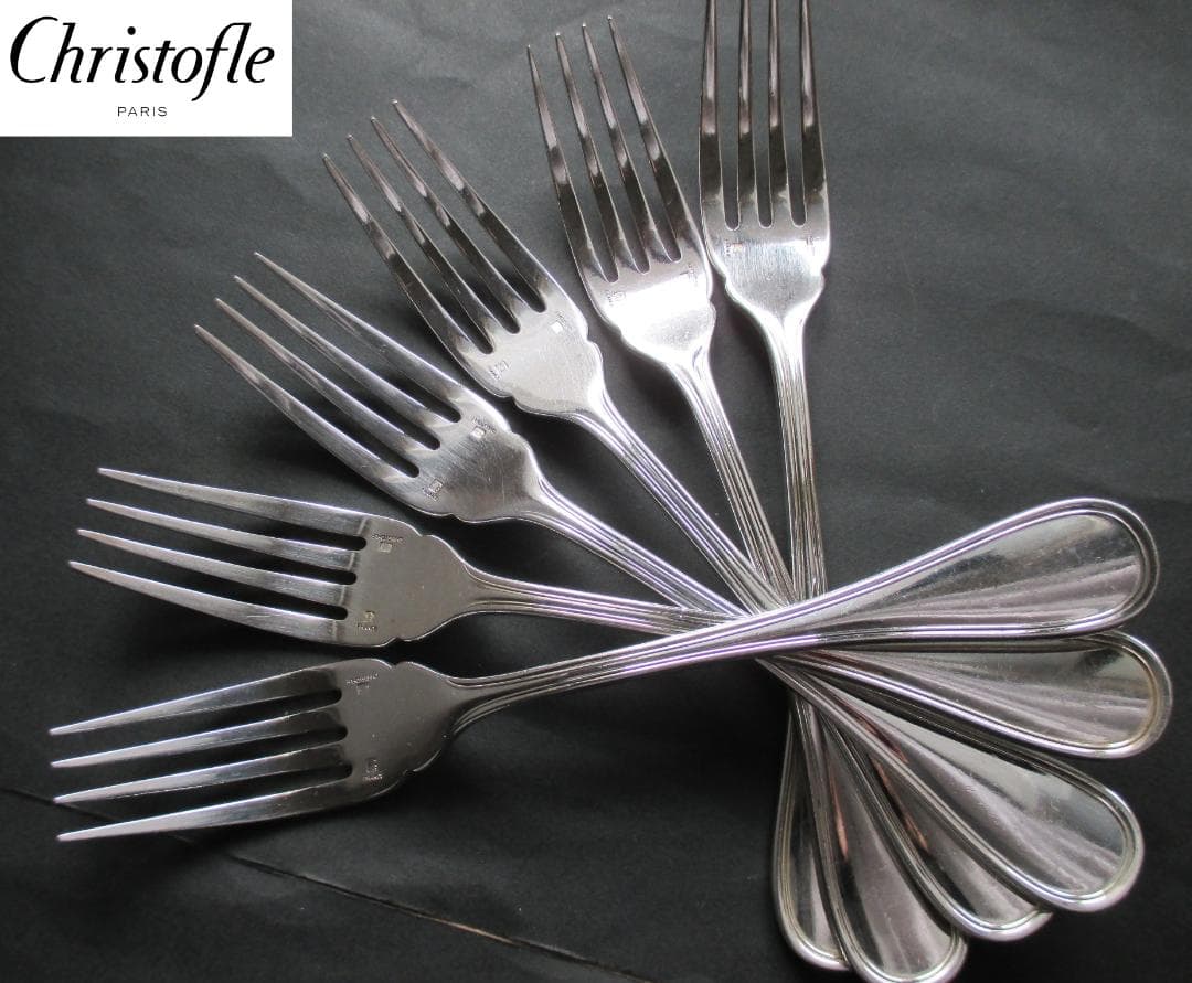 ☆仏蘭西銀器クリストフルシルバー　フィッシュフォーク6本セット　アルビ