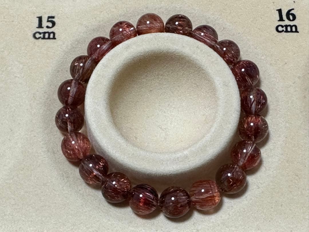 レッドルチルクォーツ　ストーンブレスレット