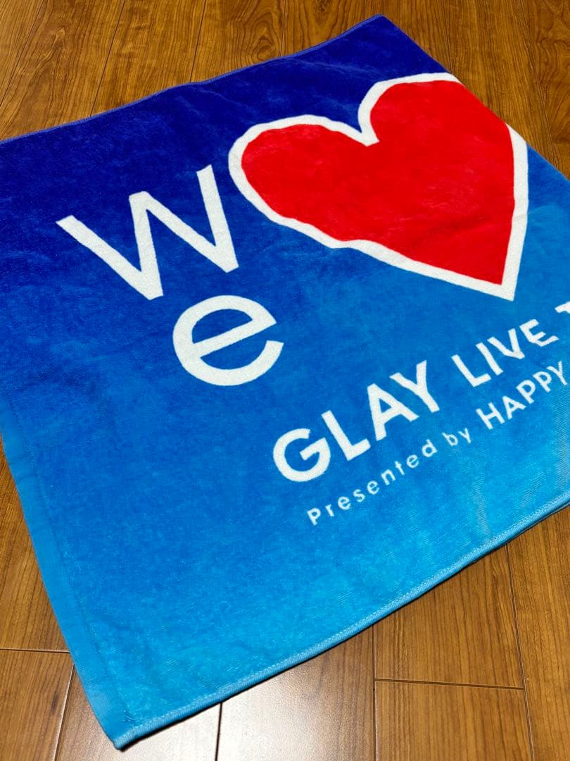 GLAY 幸せの青いビッグタオル　未使用