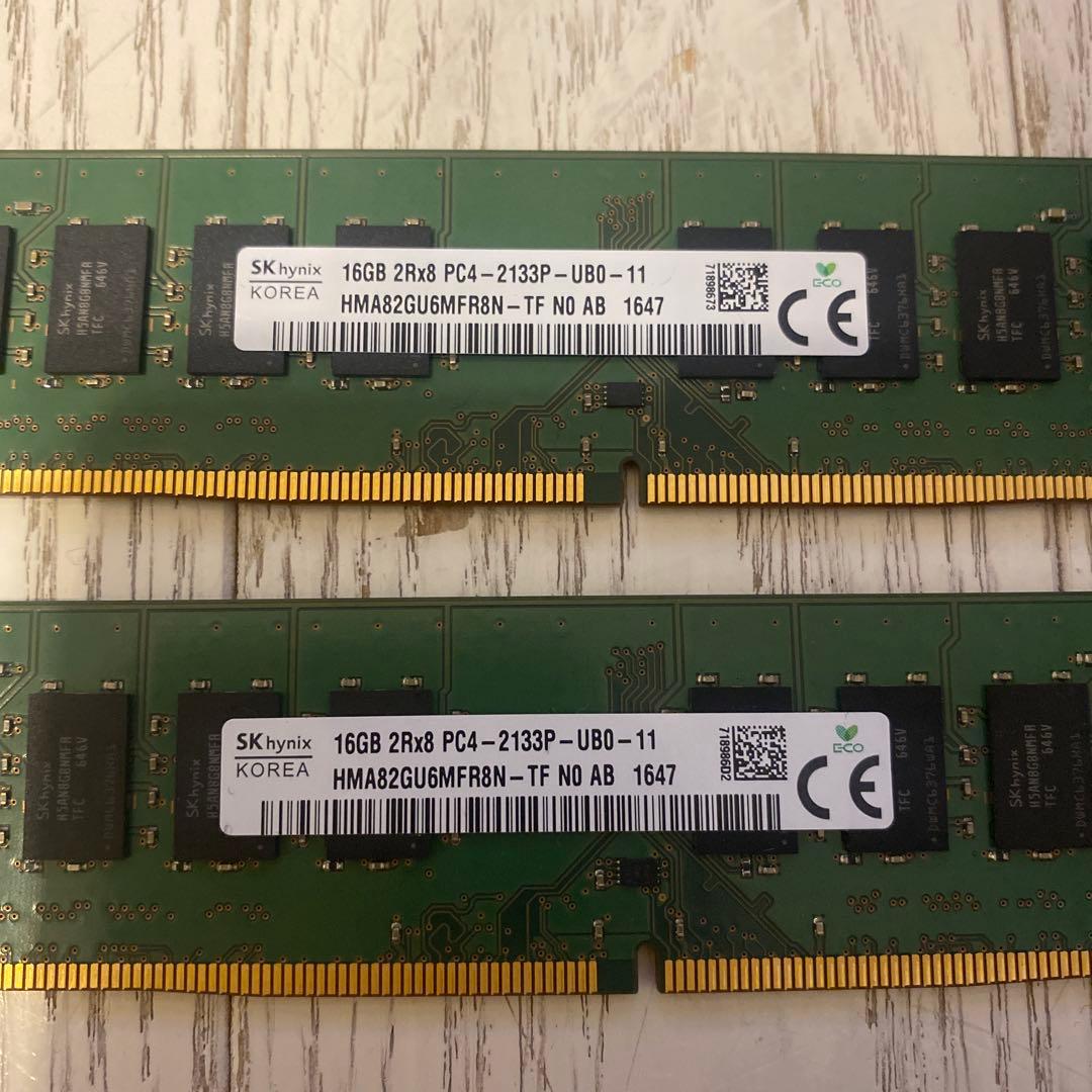 SK hynix 16GB PC4-2133P 2枚 32g メモリ 動作確認済