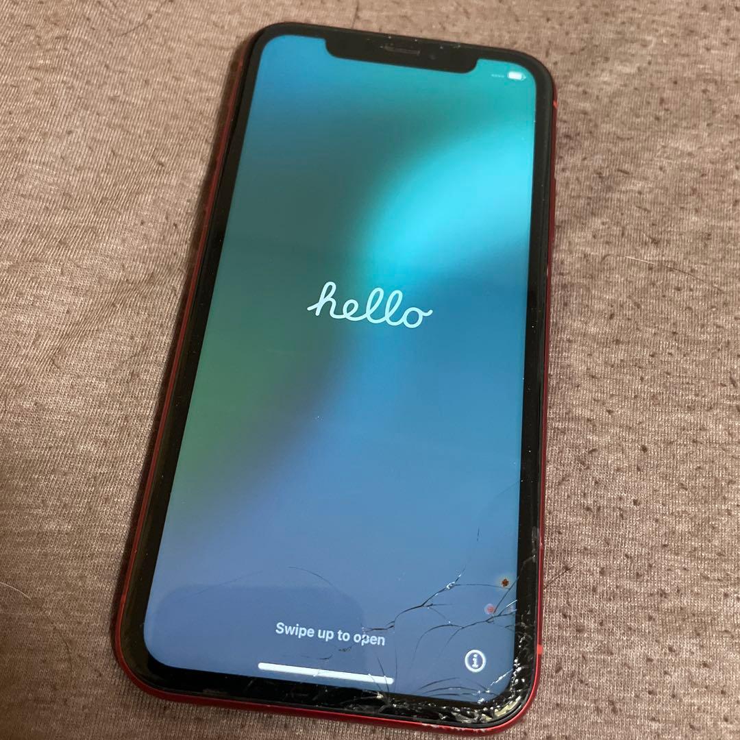 iphone xr 256GB 画面ワレ有