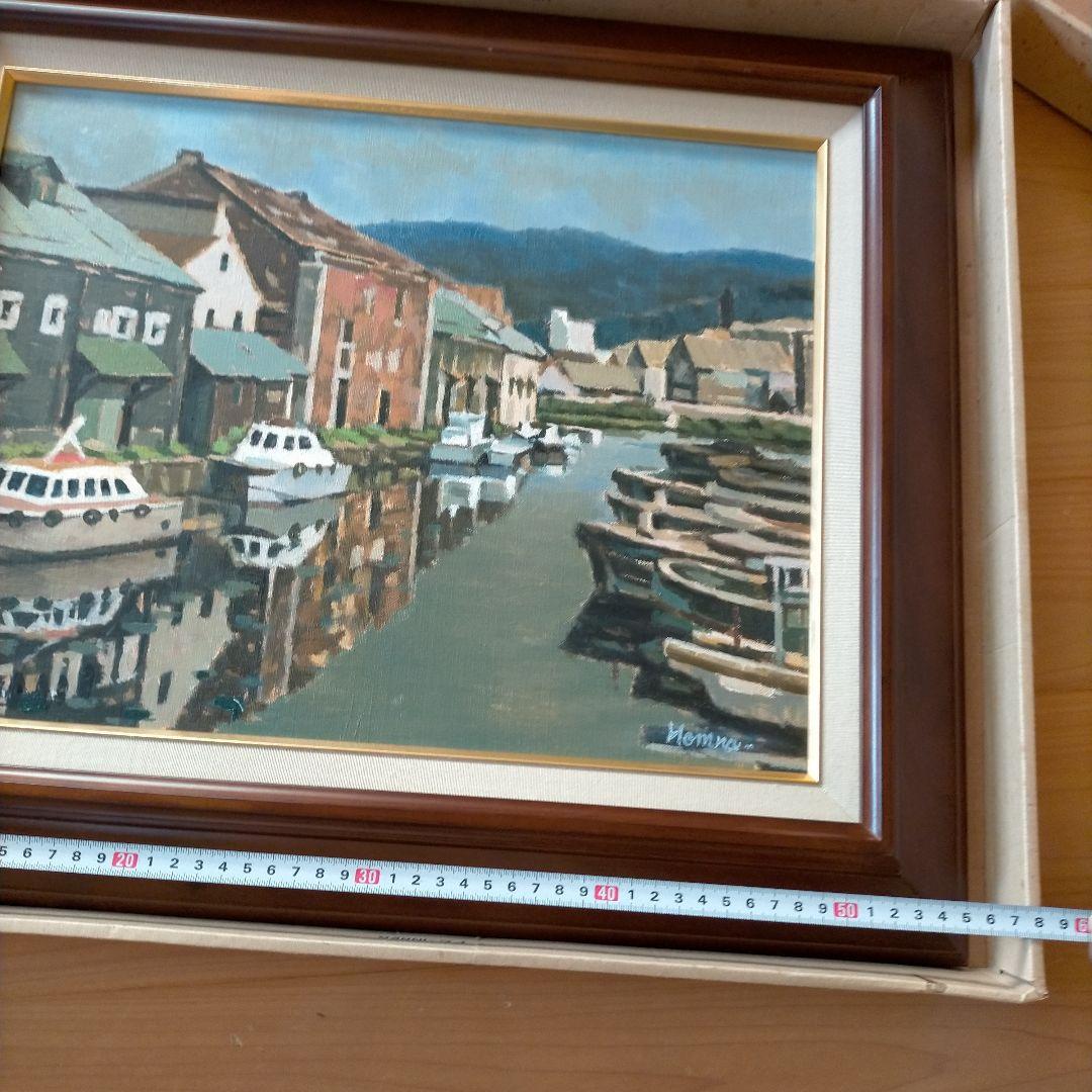 絵画油絵小樽運河