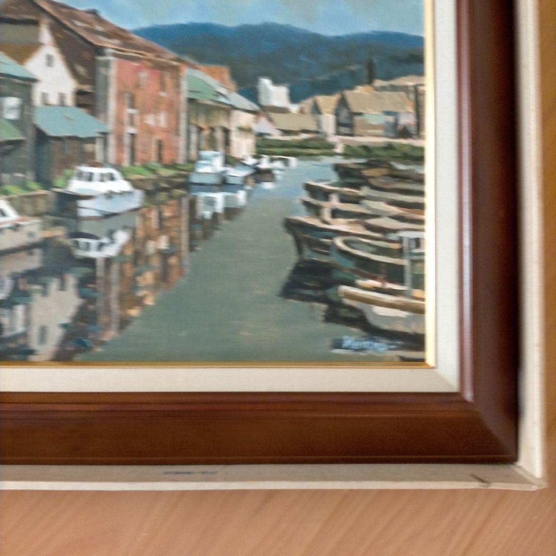 絵画油絵小樽運河