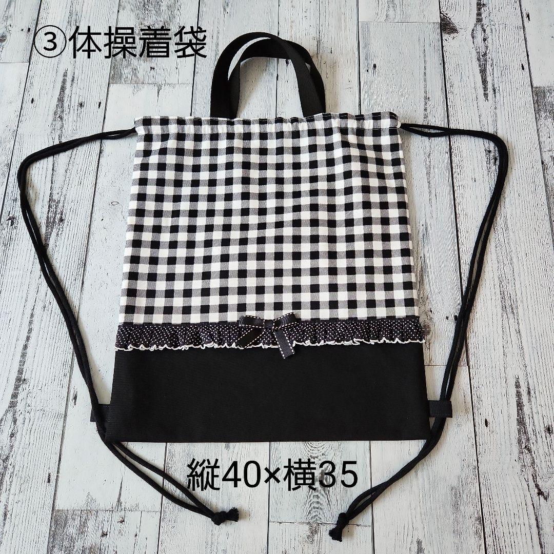 なぎさ様オーダー★プラックチェックのレッスンバック3点セット