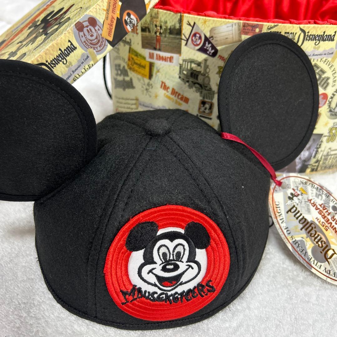 アメリカディズニーランド限定55周年記念　ミッキーイヤーキャップ