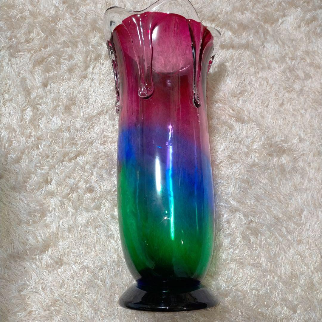 値下 北洋硝子　津軽びいどろ　花瓶　花器　秋村実