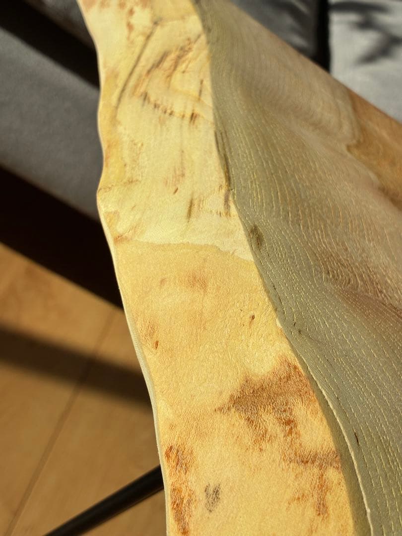 【極希少】滋賀県産 欅（ケヤキ）一枚板サイドテーブル 樹齢350年 無垢材