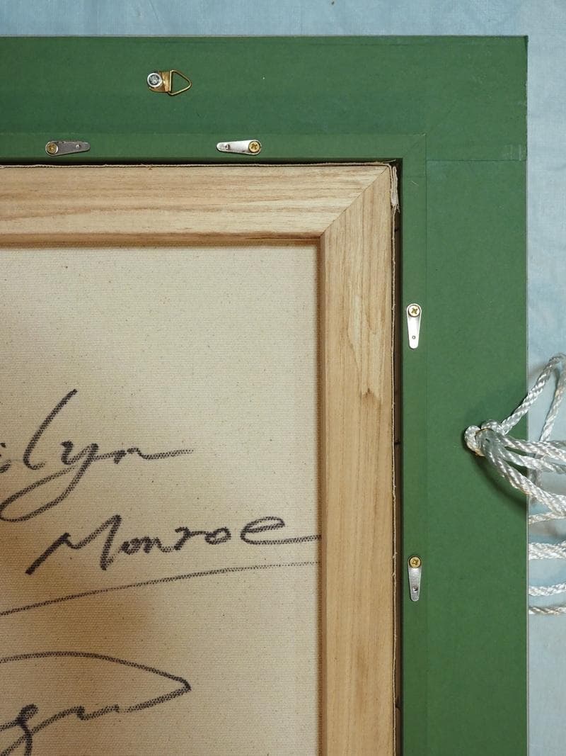 油絵　アンディ・ウォーホル　モンロー　人物画　F6　額付き　手描き　肉筆