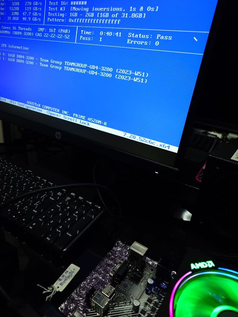 TEAM DDR4 3200MHz 16GB×2 計 32GB 動作確認済
