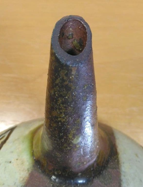 人間国宝 金城次郎 カラカラ(魚紋カラカラ) 栞 共箱 やちむん 壷屋焼 大きめ