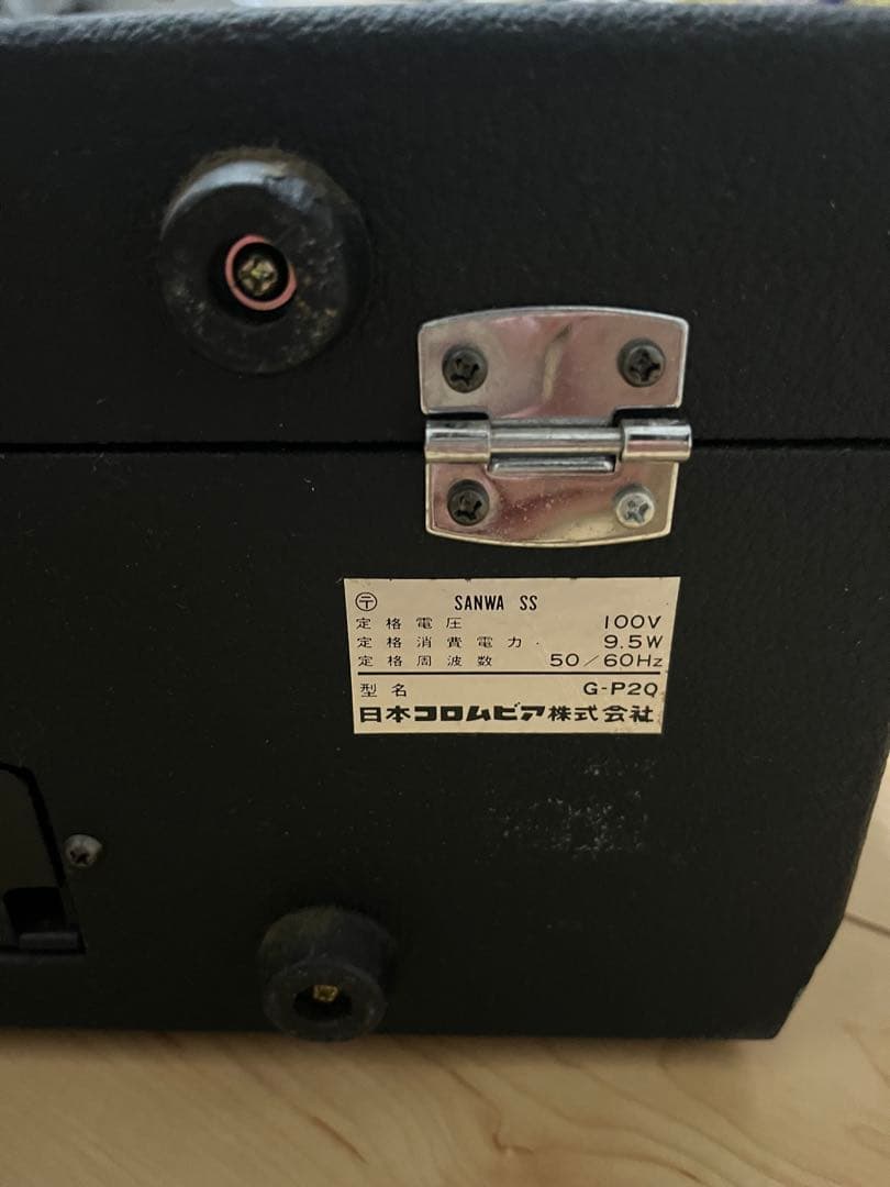 (k) COLUMBIA G-P20 カセット・レコードプレーヤー　昭和レトロ