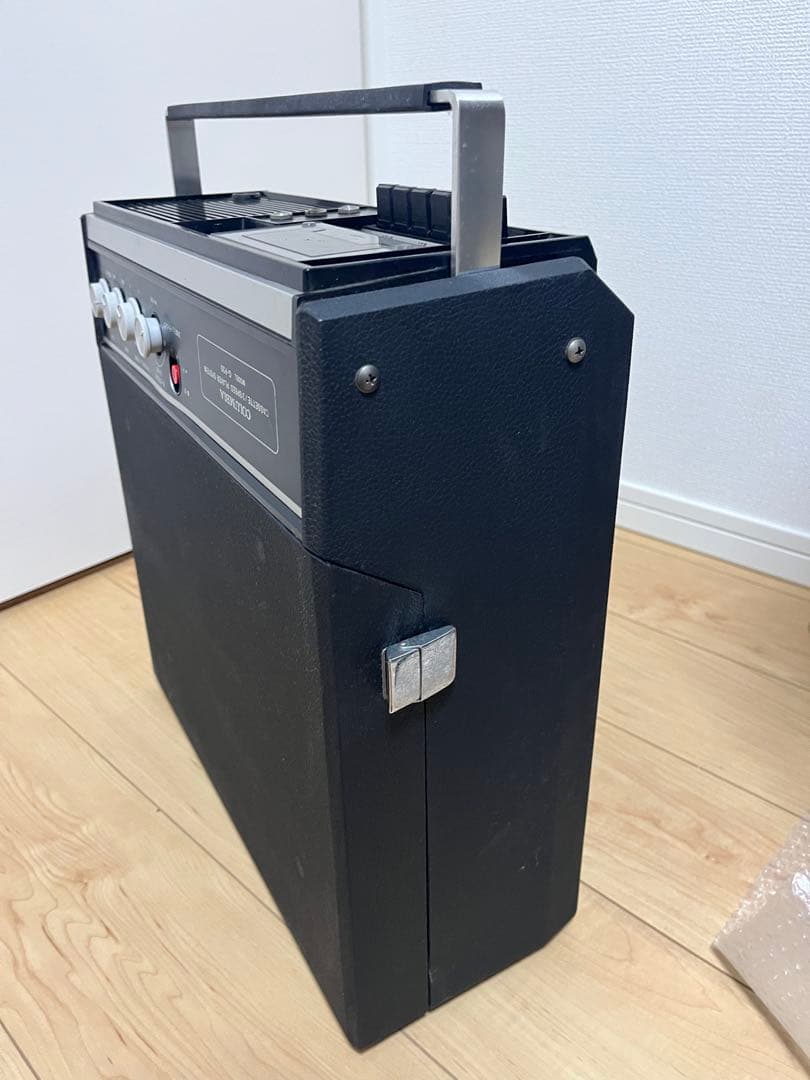 (k) COLUMBIA G-P20 カセット・レコードプレーヤー　昭和レトロ