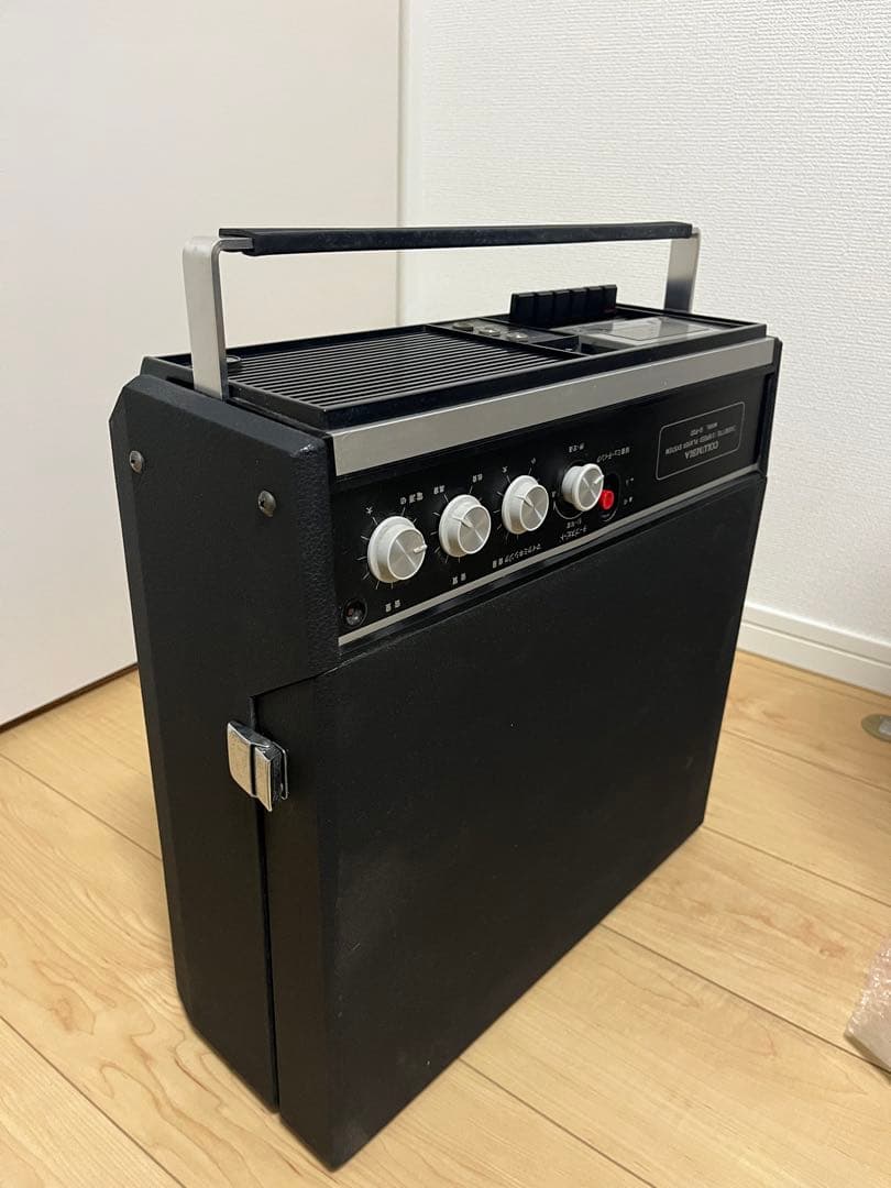 (k) COLUMBIA G-P20 カセット・レコードプレーヤー　昭和レトロ