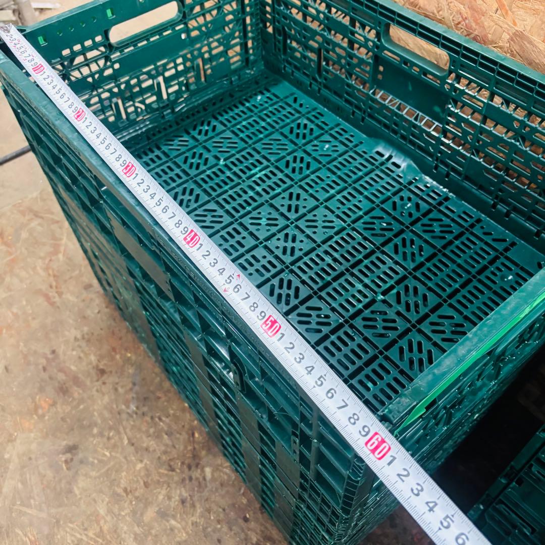 折り畳みコンテナ　10個セット　中古　野菜　果物　アウトドア　オリコン　折りコン