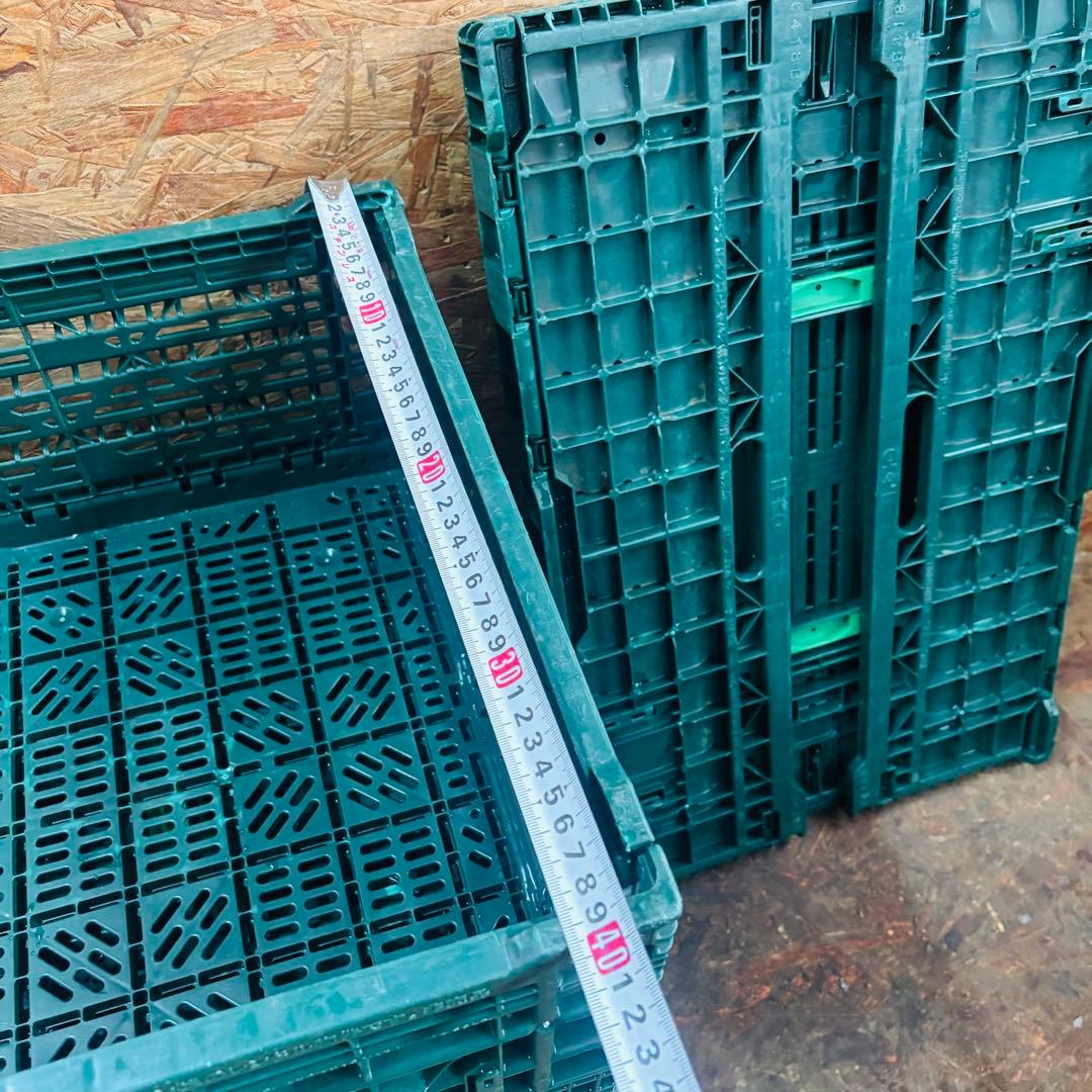 折り畳みコンテナ　10個セット　中古　野菜　果物　アウトドア　オリコン　折りコン