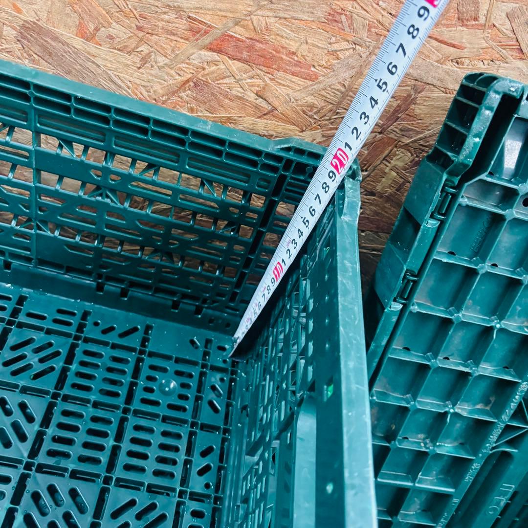 折り畳みコンテナ　10個セット　中古　野菜　果物　アウトドア　オリコン　折りコン