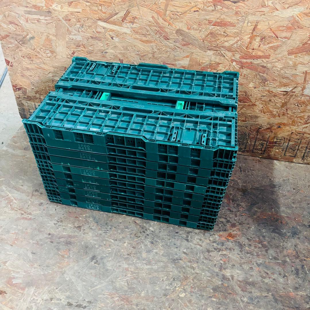 折り畳みコンテナ　10個セット　中古　野菜　果物　アウトドア　オリコン　折りコン