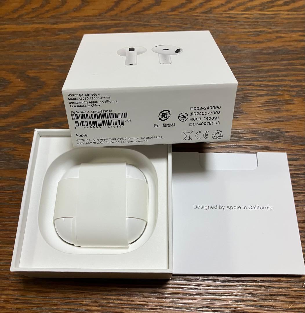 【美品】AirPods4 第4世代 ノイキャン非搭載 限定保証あり